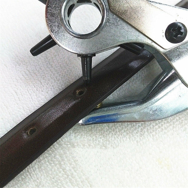 Leather Belt Eyelet Hole Punch Plier Puncher Craft Hand Tool 2.5-4.5mm Revolving