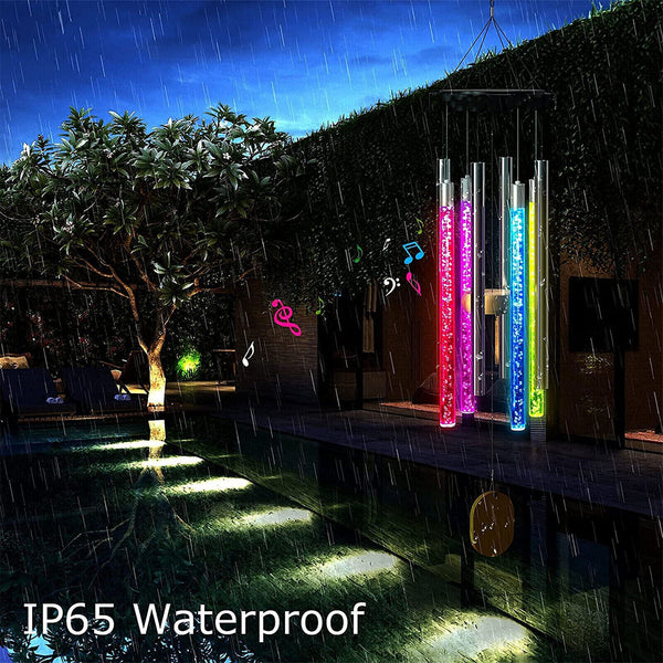 Solar Wind Chimes Lights Outdoor Memorial Wind Chimes with Color Changing RGB AU