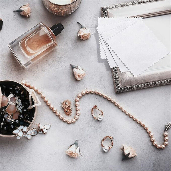 Buckskin Jewelry Cleaning Polishing Cloth For Sterling Silver Gold Platinu 8x8cm