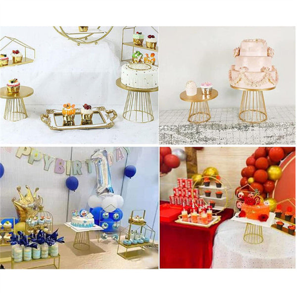 2X Metal Cake Stand Wedding Dessert Display Rack Cupcake Pedestal Tray Holder