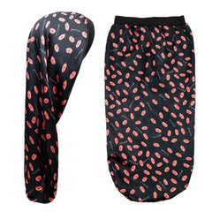 Satin Silk Bonnet Sleep Cap Head Cover Turban Wrap Long Hair Sock