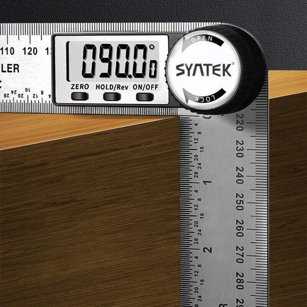 0-360° Digital Angle Finder 200mm Ruler Protractor Measure Meter Stainless Steel