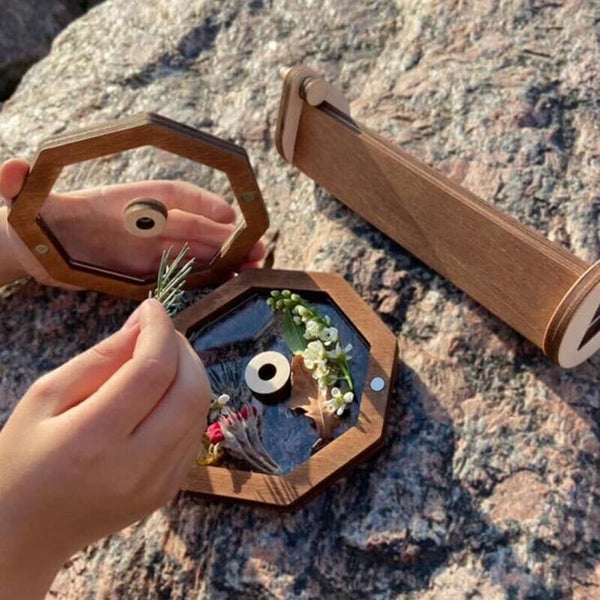 Kaleidoscope Kit Handmade Wood DIY Kaleidoscope Kids Toddler Outdoor Toys Gifts