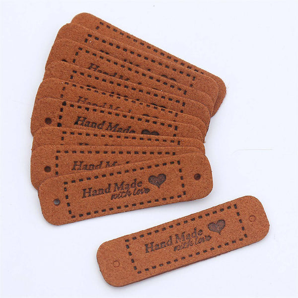 20/40Pcs Tags Handmade With Love Labels Clothing Tags DIY Crafts Sewing 55x15mm