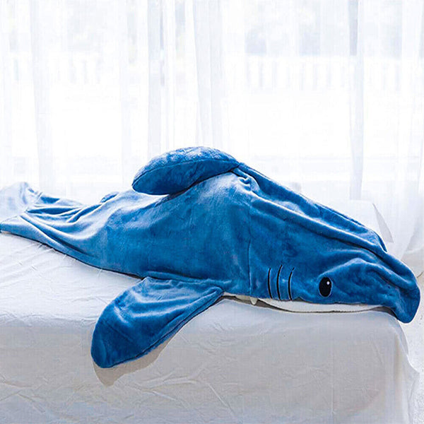 Shark Blanket Super Soft Cozy Flannel Hoodie Shark Sleeping Bag S-XXL