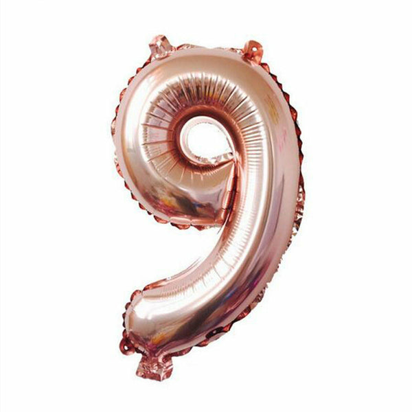100cm Rose Gold Foil Retro Balloon Number Helium Jumbo Balloons Wedding Party