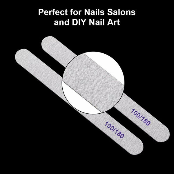 5-20 Acrylic Nail Files Harbour Bridge 100/180 Grit Professional Manicure Pedicu