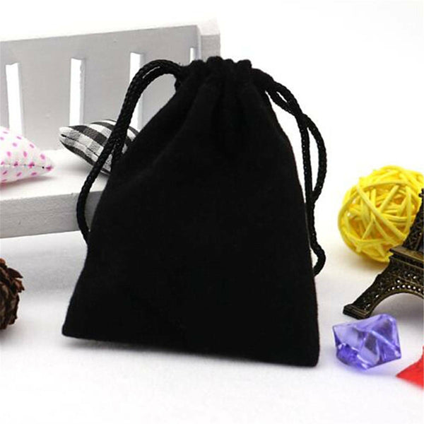 UP 300X Velvet Jewellery Gift Bag Wedding Favour Drawstring Pouch 10*14cm Black