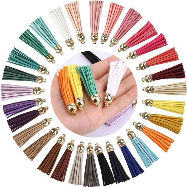 Keychain Tassels Bulk Colored Leather Tassel Pendants for Handmade DIY Tools New