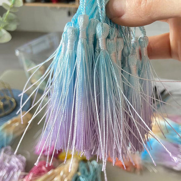 20X Fringe Tassel Sewing Decor Hanging Craft DIY Trim Pendant Bookmark Gradient