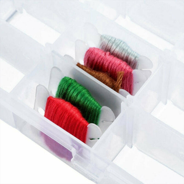 129Pcs Set Embroidery Floss Cross Stitch Organizer Storage Box Thread Bobbins AU