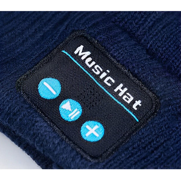 Bluetooth LED Beanie Hat with Music Speakers Mic Rechargeable Cap Head Lamp Gift
