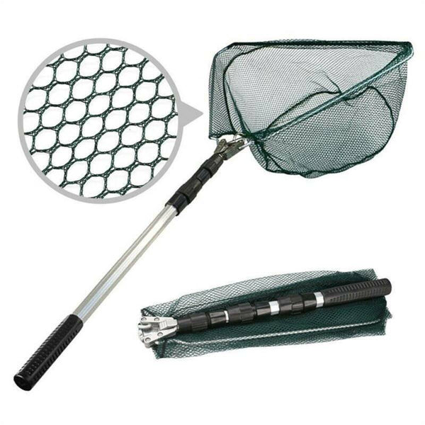 Telescopic Folding Aluminum Handle Fishing Landing Net 3 Section Extending Pole