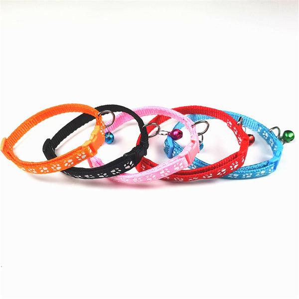 UP 30PCS Dog Cat Collar Pet Puppy Kitten Adjustable Breakaway Collar with Bell