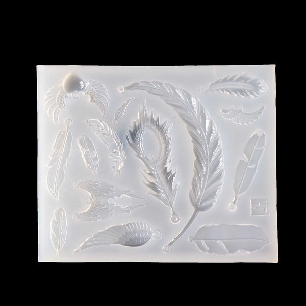 Resin Casting Mould Feather Molds for Jewelry Pendant Silicone DIY Making Wing