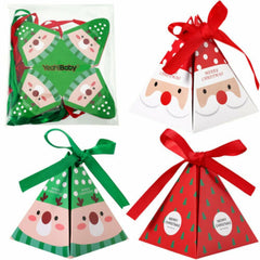 24PCS Christmas Candy Box Bag Christmas Tree Gift Party Bag Gift Box Paper Box
