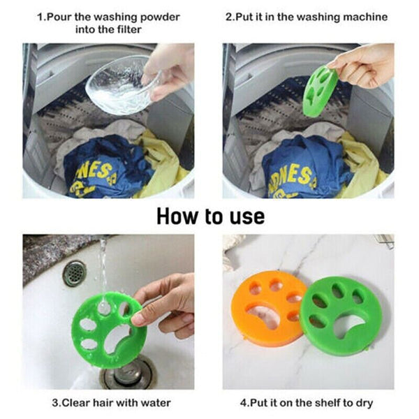 2PCS Pet Hair Remover Cat Fur Dog Hair Lint Catcher from Laundry Washing Machine