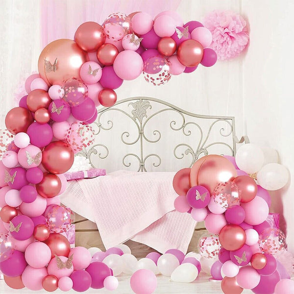 Rose Gold Pink Balloon Set Party Supplies Arch Garland Baby Shower Birthday