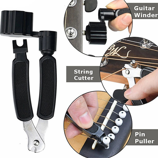 2 PCS Guitar String Winder Cutter Pin Puller Electric Acoustic Guitar 3in1 Tools