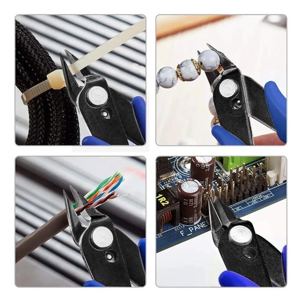 Flush Side Cutters Precision Shear Wire Snips Diagonal Pliers Mini Cable Cutters