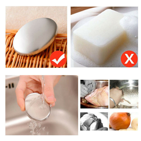 Stainless Steel Soap Magic Cleaner Odor Stink Remover Fish Smell Garlic Seafood - Lets Party
