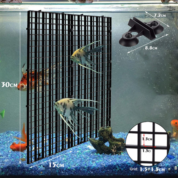 4PCS Fish Tank Grid Divider Tray Filter Bottom Egg Crate Isolate Aquarium Set AU