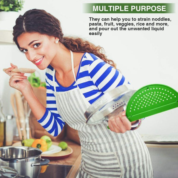 Saucepan Strainer Clip Drainer Plastic Pot Pan Kitchen Rice Pour Water AU Stock