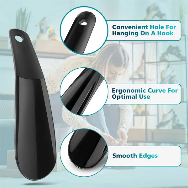 16cm Shoe Horn Extra Long Plastic Lazy Shoe Helper Lifter Boot Remover Mobility