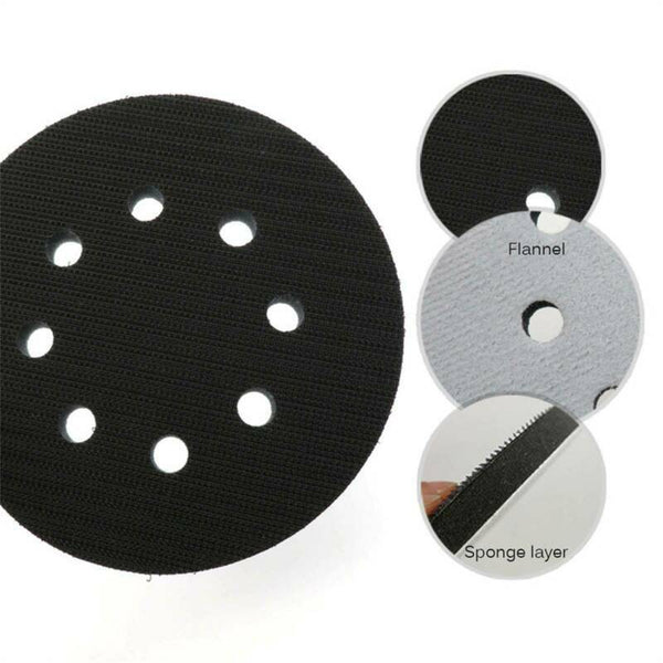 2PCS 8-Hole Soft Sponge Interface Pad for Sanding Pads and Hook 5 Inch(125MM) AU