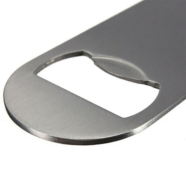 Stainless Steel Speed Bottle Opener Bartender Flat Bar Blade Cap Can Beer Drink