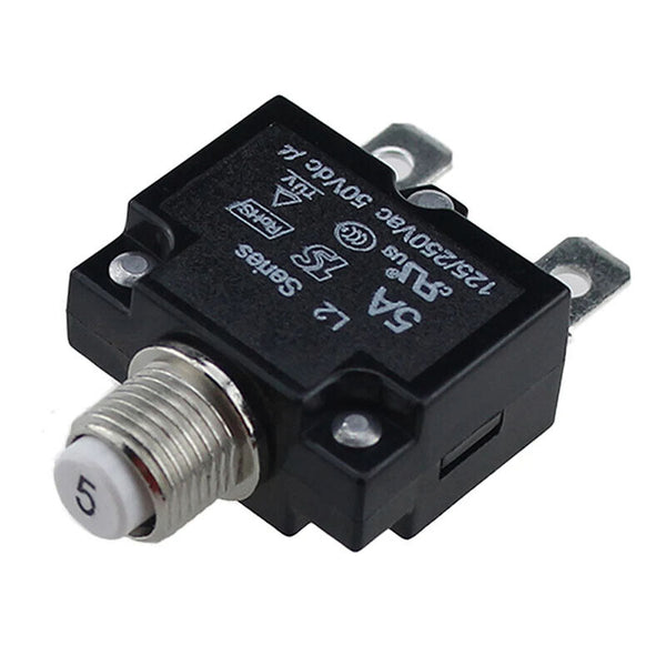 1/5x 5-15 AMP Push Button Manual Reset Thermal Circuit Breaker Overload Switch