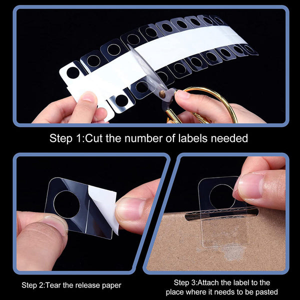 Clear Hang Tab With Adhesive Hook Hole Style Hang Sell Stock Shop Retail