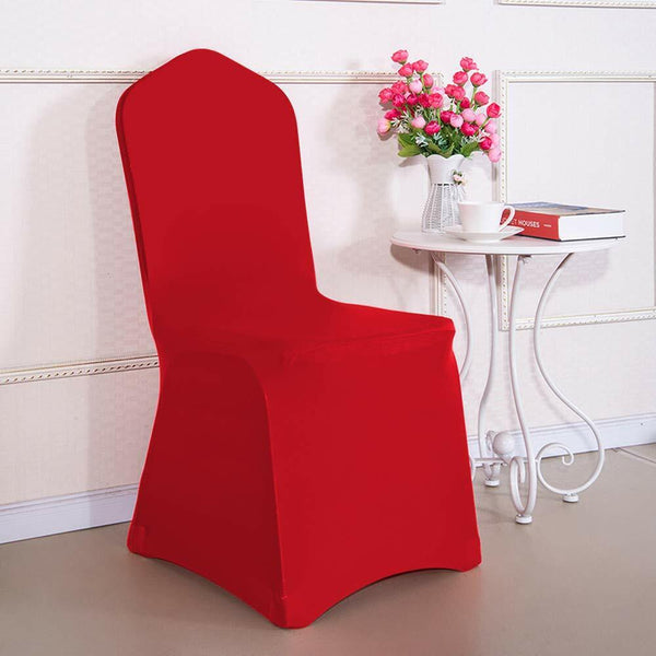 20x Red Chair Covers Full Seat Cover Spandex Stretch Banquet Wedding Party Decor