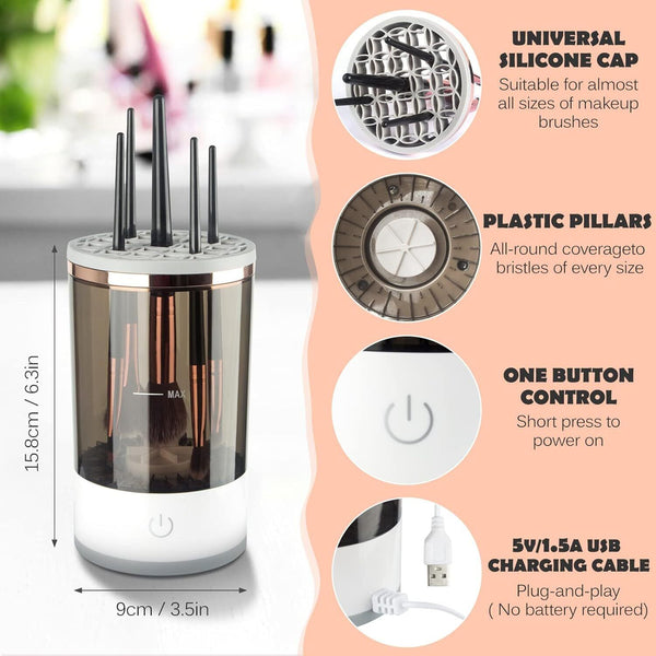 Automatic Brush Cleaner Electric Makeup Brush Cleaning Machine Fast Clean Dryer