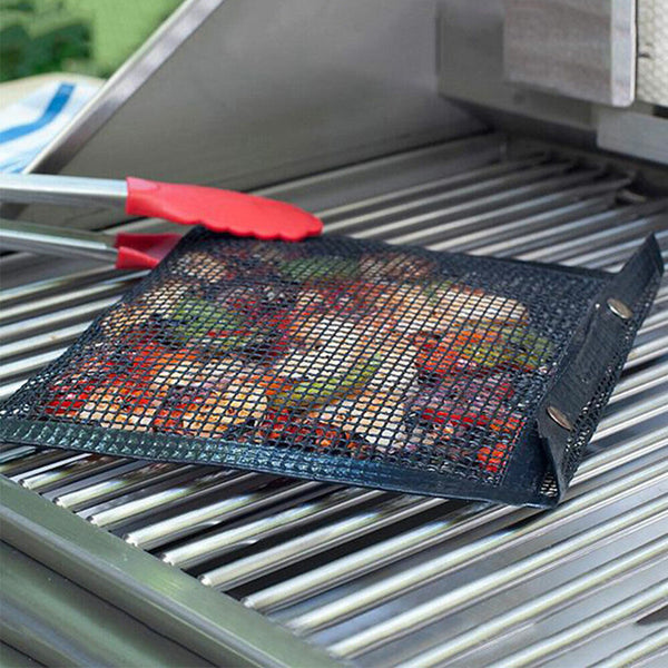 BBQ Mesh Grill Mat Non-Stick Liner Cooking Barbecue Sheet Wire Baking Pad NEW