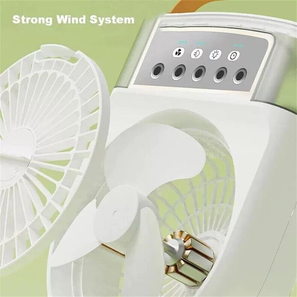3 Speed Desk Misting Fan Spray Water Mist Fan Nightlights with 600ML Water Tank
