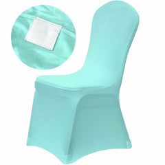 1x Tiffany Blue Chair Covers Full Seat Cover Spandex Stretch Banquet Wedding Dec