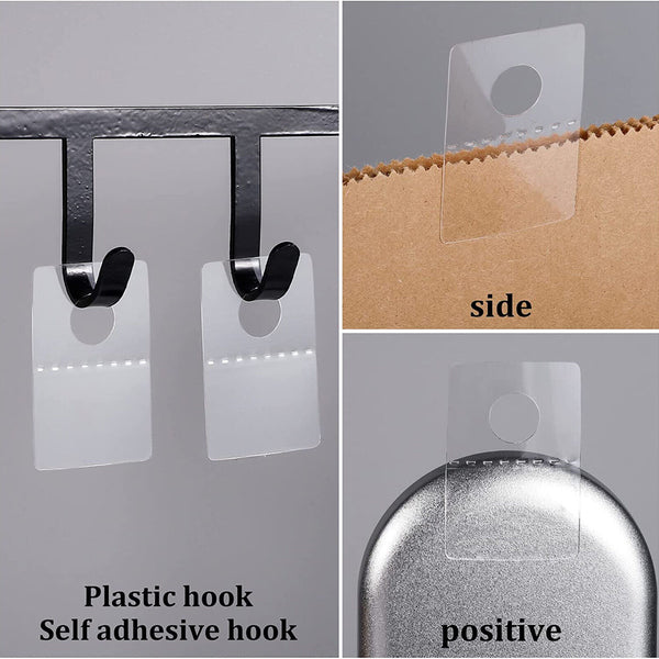 Clear Hang Tab With Adhesive Hook Hole Style Hang Sell Stock Shop Retail