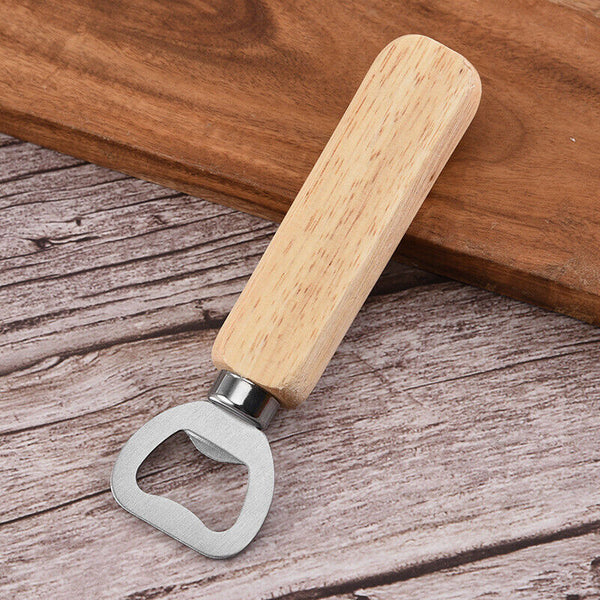 10pcs Wood Wooden Handle Bottle Opener Beer Wine Cap Opening Open Tools AU NEW