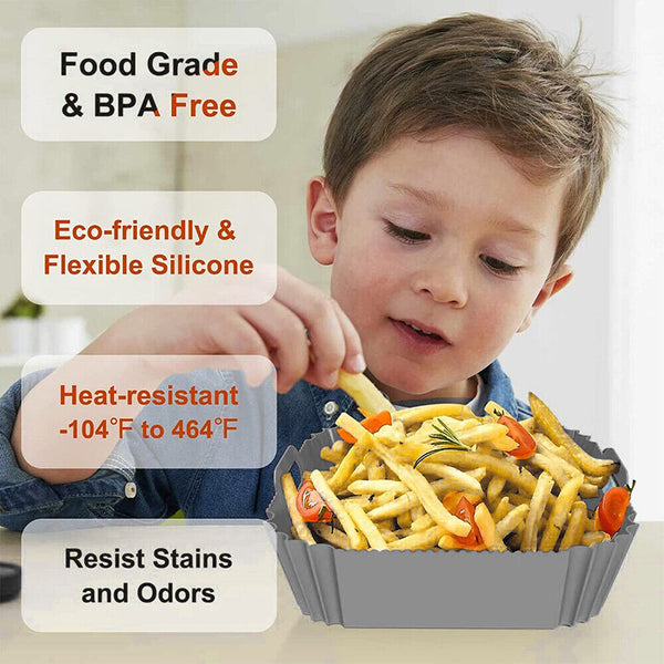New Square Air Fryer Non-Stick Baking Tray Silicone Pot Basket Liner