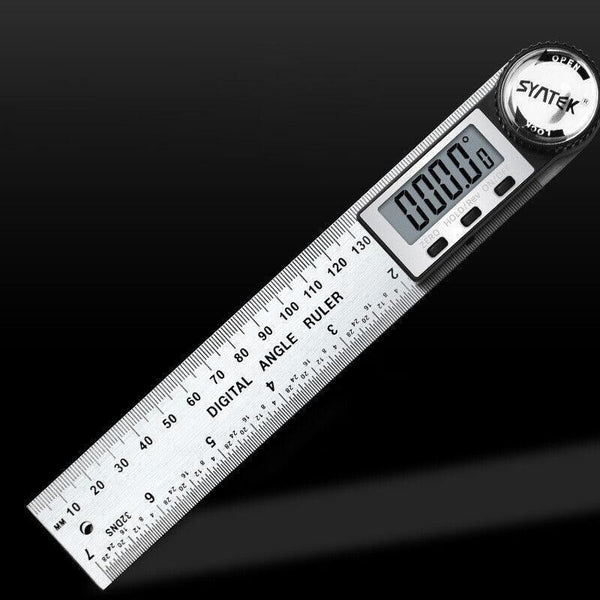 0-360° Digital Angle Finder 200mm Ruler Protractor Measure Meter Stainless Steel