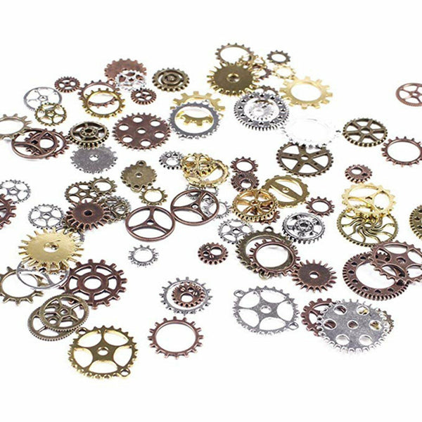 Assorted Gears Steampunk Cogs Gear Pendants Clock Wheels Mix DIY Craf A