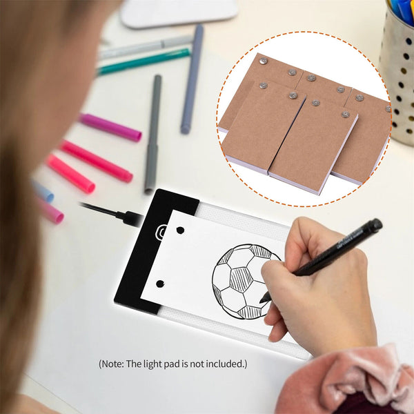 4Set Blank Flip Book Kit With 120 Sheets Animation Paper Flipbook Binding Screws