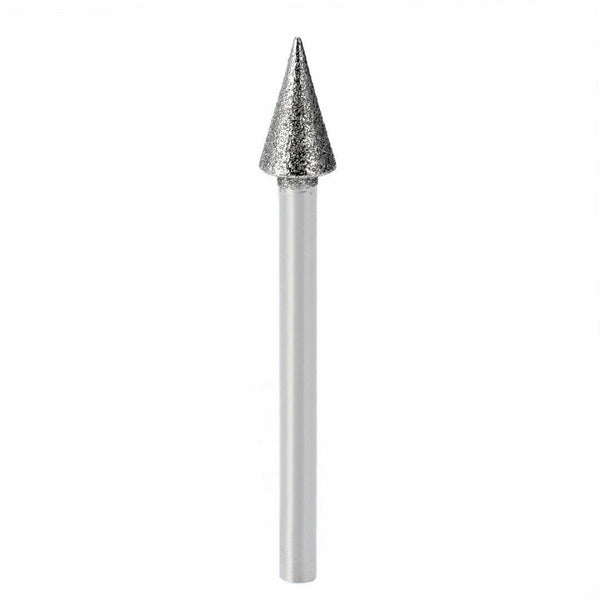 20pcs 6mm Head Diamond Burr Grinding For Dremel Rotary Drill Bit 3mm Shank Tool