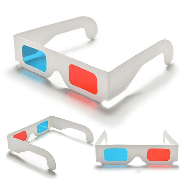 3D Glasses x 2 Red Cyan ~ Blue Free Postage Brand New Never Used