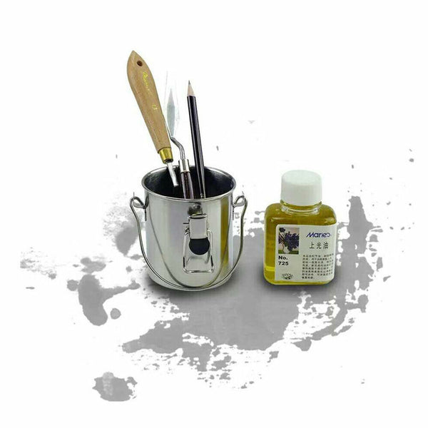 Artist Paint Pot Brush Washer Portable Stainless Steel Supplies Painting Cleaner