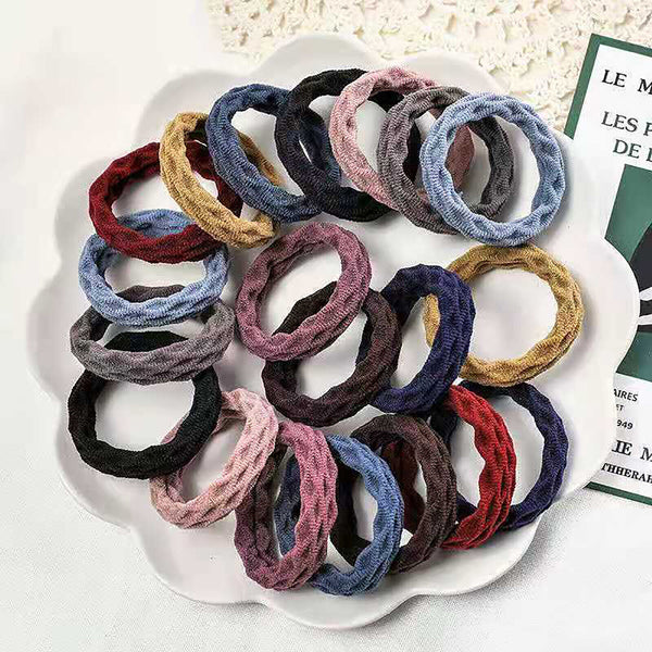 50PCs Colorful Girls Hair Ties Rubber Bands Ropes Rings Ponytail Holder Fashion