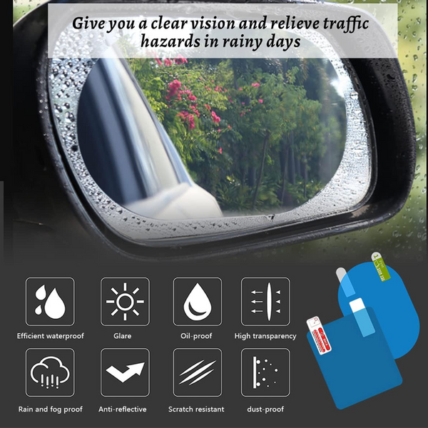 Car Side Truck Rearview Mirror Protector Film Waterproof Anti-Fog Rain-Proof AU