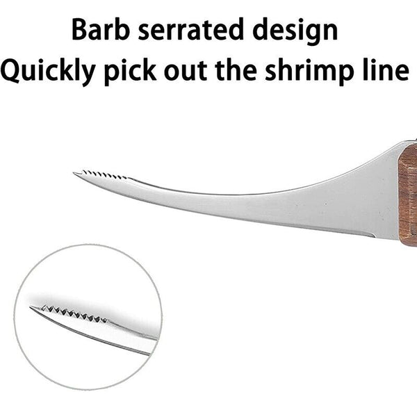 Prawn Peeler Shrimp Deveiner Device Shrimp Opener Kitchen Tool Stainless Steel