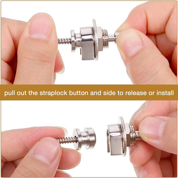 Buttons Straplocks Bass Replacement Strap Locks Electric Acoustic Guitar AU